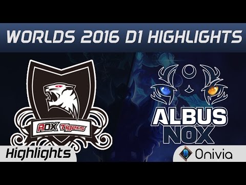 ROX vs ANX Highlights Worlds 2016 D1 ROX Tigers vs Albus Nox Luna