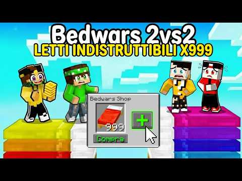 BEDWARS 2 vs 2 MA PUOI COMPRARE I LETTI - MARCY NICO VS LOCO BADDI- MINECRAFT ITA