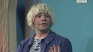 Tim Burgess with Ian Rankin at the Edinburgh International Book Festival