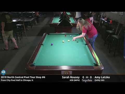 Sarah Rousey vs Amy Latzko - 10 Ball - 2019 NCPT Stop #6