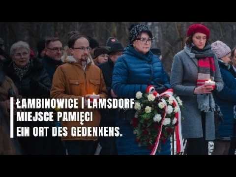 Łambinowice - miejsce pamięci. | Lamsdorf - ein Ort des Gedenkens.