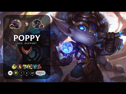Poppy Support vs Alistar - KR Grandmaster Patch 13.18