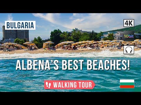 Albena Beach Walk 2024 | Explore All Beaches in This Summer Paradise! 🚶‍♂️4К 🎧