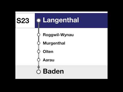 SBB Ansagen - S23 Langenthal – Olten – Aarau – Baden