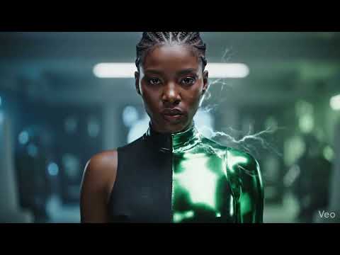 beautiful and elegant girl converting into steel body