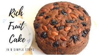 Rich Christmas Fruit Cake/Christmas Cake Recipe/Easy Fruit Cake Recipe