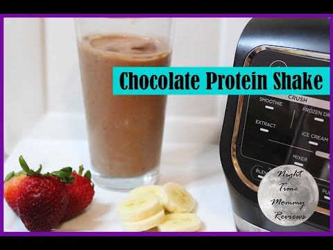 Chocolate Strawberry Banana Protein Shake | Ninja Foodi Blender Recipe