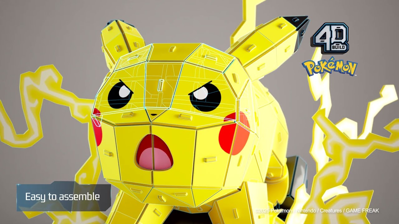Spinmaster 4D Build Pokémon Pikachu 3D-Modellbausatz 201 Teile
