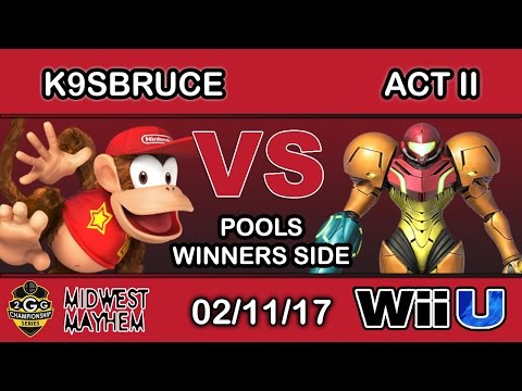 2GGC: Midwest Mayhem - K9sBruce (Diddy Kong) Vs Act II (Samus) Pools