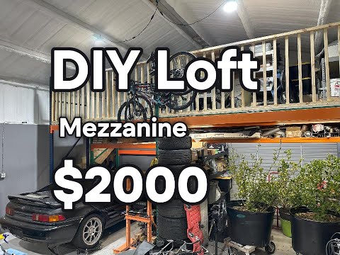 Budget Build Shop Loft Mezzanine with Pallet Racking in Garage - DIY
