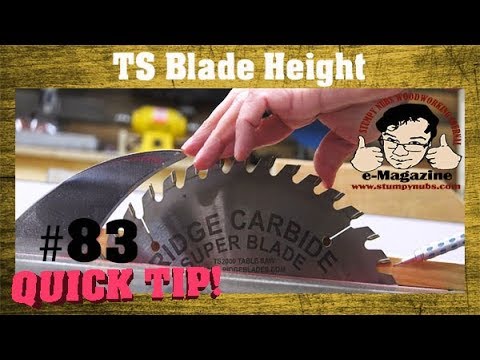ENOUGH BS! Here's how high your table saw blade should be. Video