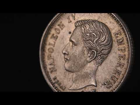 Coin, France, Napoleon IV, Franc, 1874, Brussels, ESSAI, MS(60-62), Silver