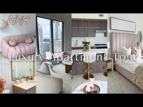FULLY FURNISHED LUXURY HIGH-RISE ATLANTA APARTMENT TOUR ✨🪞🎀|Wayfair, TOV, Home Goods, Anthropologie🤍