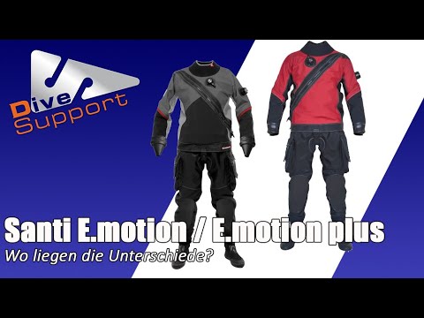 Wo liegen die Unterschiede beim Santi E.motion und E.motion plus Trockentauchanzug? | DiveSupport