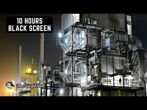 Industrial WHITE NOISE Sounds - 10 Hours Black Screen | Sounds for Relaxing, Sleeping, Study