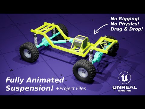 Unreal Engine 5 Animated Car Suspension + Project Files [RKVA]