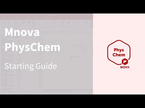Mnova PhysChem - Starting Guide
