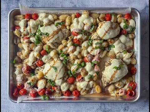 Sheet Pan Caprese Chicken & Gnocchi