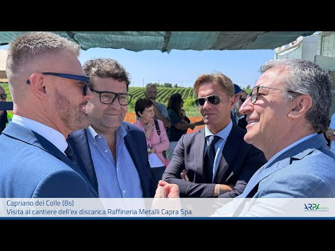 Capriano del Colle (Bs), visita al cantiere dell‘ex discarica Raffineria Metalli Capra Spa