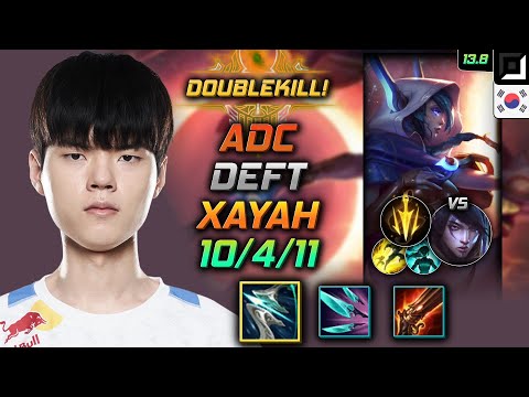 Deft Adc Xayah Build Galeforce Lethal Tempo - Xayah Adc vs Aphelios - LOL KR 13.8