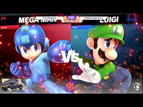 Clemson Smash Series 25 - Grand Finals - FS | Peabnut (Mega Man) vs. PHNM | Adachi (Luigi) - SSBU