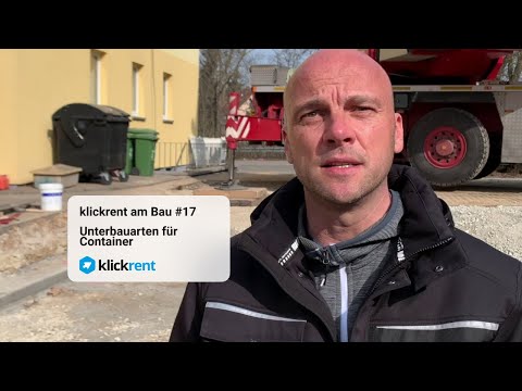 Verschiedene Unterbauarten für Baucontainer