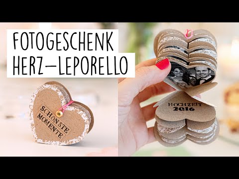 DIY Leporello als Fotogeschenk:Geschenk zum Valentinstag basteln