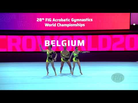 Belgium (BEL) - 2022 Acrobatic Worlds, Baku (AZE) - Dynamic Qualification  Women's Group