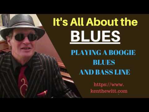 HOW TO PLAY A WALKING BASS LINE- for an F Blues. w/ short tutorial.