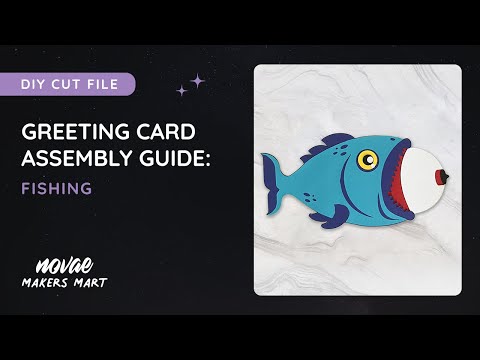 DIY How to Paper Fish Card Tutorial | Paper Fish Card Template | Fish Birthday Party