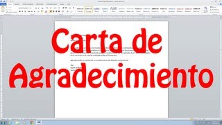 Como hacer una carta de agradecimiento
