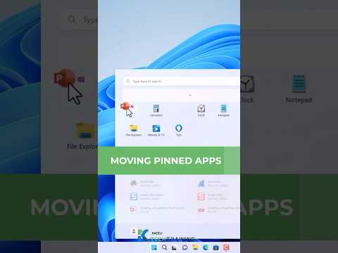 Rearranging Pinned Apps in Windows 11