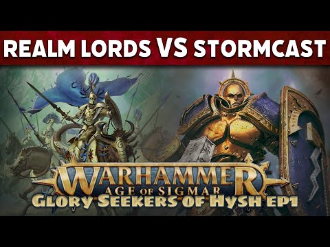 Lumineth Realm Lords vs Stormcast Eternals   Glory Seekers   Path to Glory Ep 1