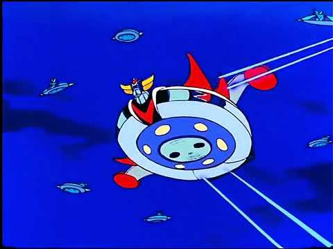 Grendizer Goldrake fights with machine gun  جرندايزر