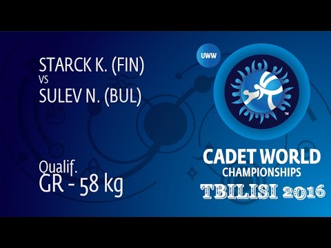 Qual. GR - 58 kg: N. SULEV (BUL) df. K. STARCK (FIN), 2-0