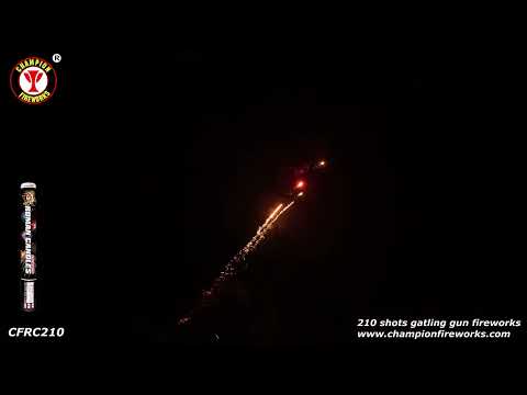 210 shot gatling gun fireworks