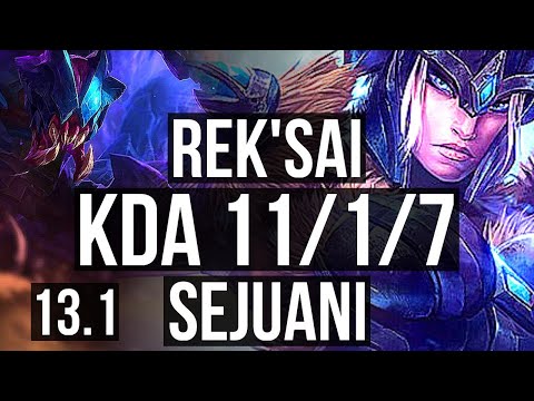 REK'SAI vs SEJU (JNG) | 11/1/7, 1.6M mastery, Legendary | KR Master | 13.1