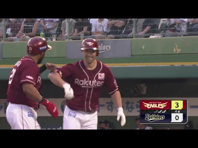 【4回表】貴重な追加点!! イーグルス・阿部寿樹 左中間への2ランホームラン!! 2024年7月19日 オリックス・バファローズ 対 東北楽天ゴールデンイーグルス