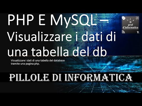 PHP and MySQL (XAMPP) - Lesson 2 - Web page that displays data present in a database table.
