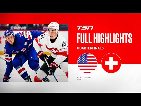 2025 World Junior Championship Quarterfinal Highlights: United States vs. Switzerland