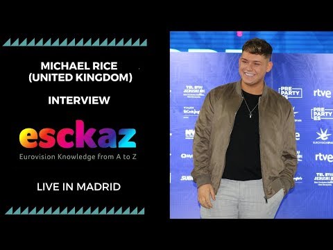 ESCKAZ in Madrid: Interview with Michael Rice (United Kingdom) (at PrePartyES 2019)