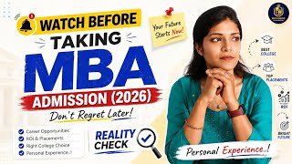 🚨 MBA Admission 2026: What Nobody Tells You Before Joining