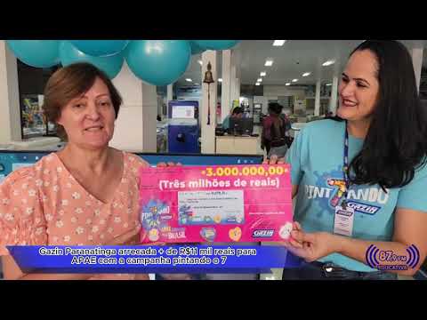 Gazin Paranatinga entrega + de R$11 mil reais para APAE arrecadado com campanha pintando o 7
