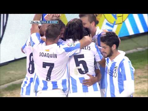La Liga | Gol de Saviola (2-0) en el Málaga CF - Valencia CF | 24-11-2012 | J13