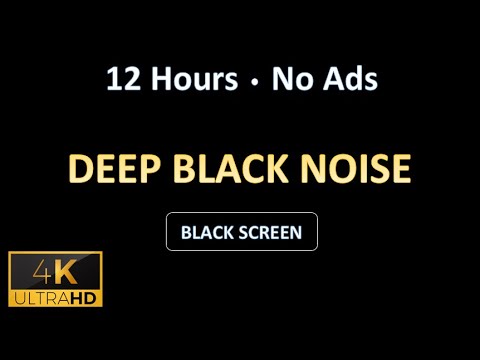 12 Hours | Deep, Comforting BLACK NOISE | (black screen/no ads)