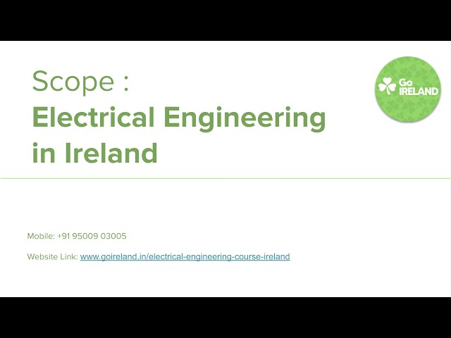 Scope of Electrical Engineering in Ireland