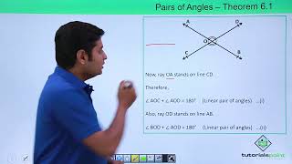 Class 9th -  Lines and Angles - Pairs of Angles Theorem 6.1