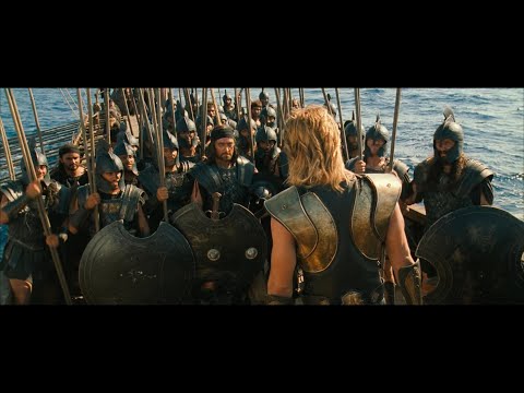 "Achilles Unleashed: The Legendary Beach Battle of Troy"