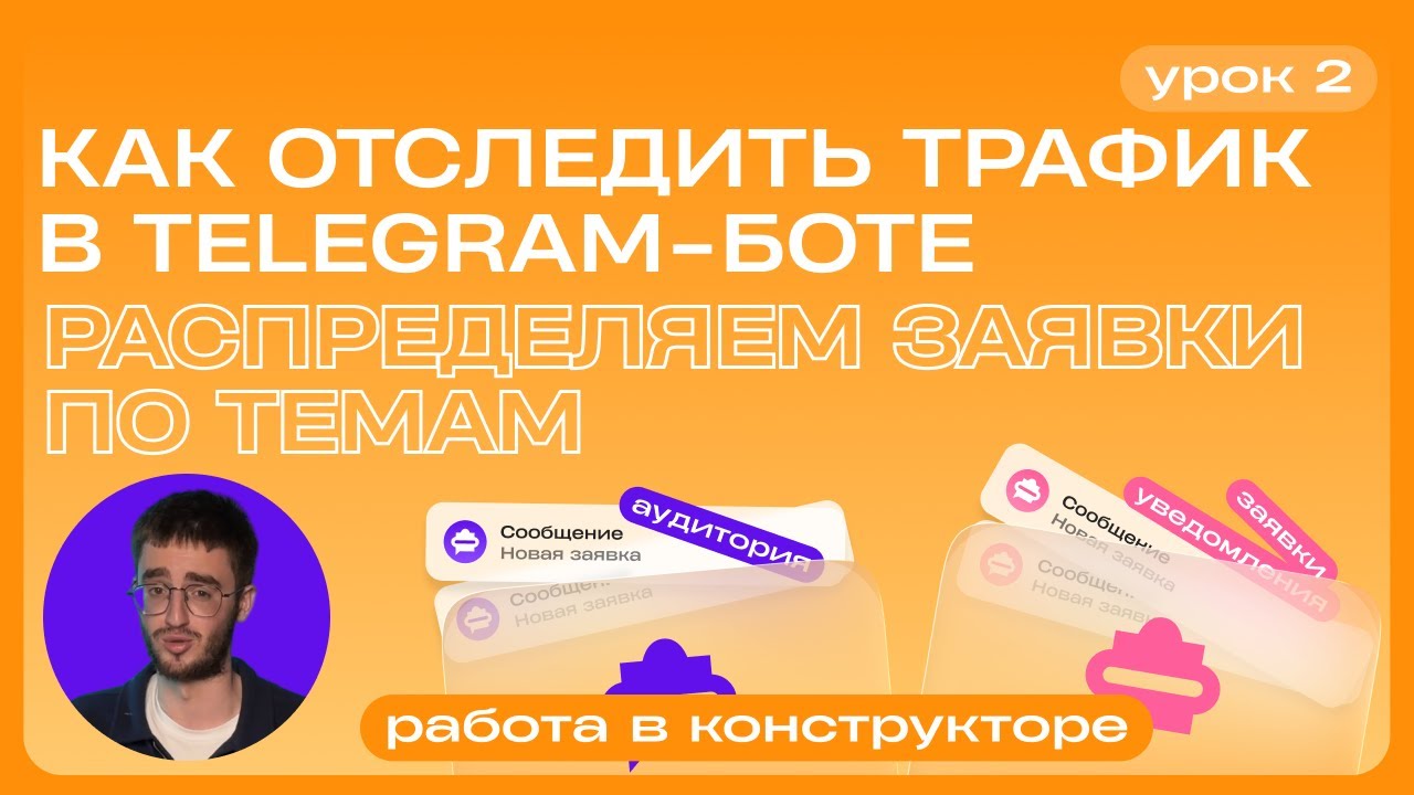 Как отследить трафик в Telegram-боте |  Распределяем заявки по темам, работа в кон