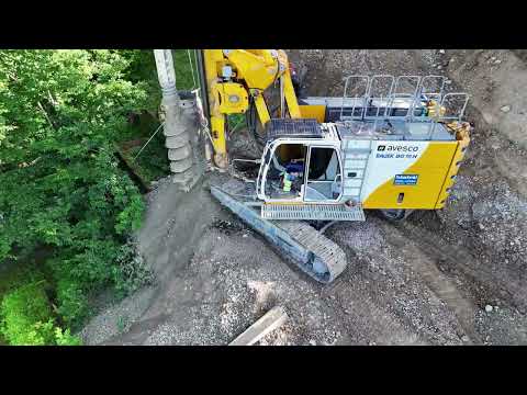 Drehbohrgerät im Einsatz in Othmarsingen